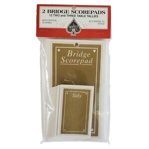 Vintage Hoyle Bridge Game Scorepad Set With 12 Two & Three Table Tallies 1994